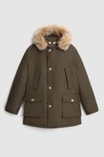 WOOLRICH UOMO ARCTIC DETACHABLE FUR PARKA CON PELLICCIA REMOVIBILE VERDE SCURO